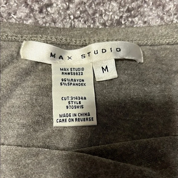 Max Studio Gray Tiered Women's Maxi Skirt - Picture 3 of 4